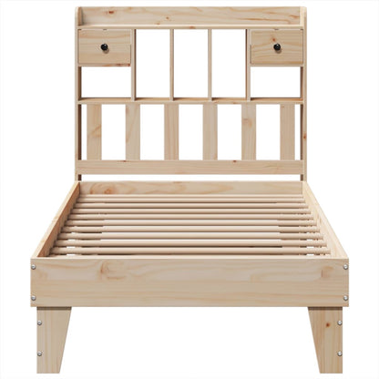 Bed Frame Without Mattress 90X190 Cm Single Solid Wood Pine