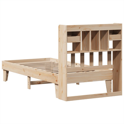Bed Frame Without Mattress 90X190 Cm Single Solid Wood Pine
