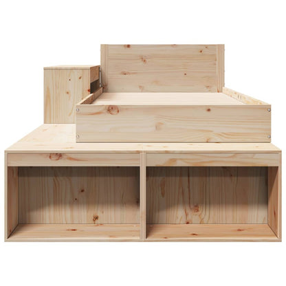 Bed Frame Without Mattress 90X190 Cm Single Solid Wood Pine