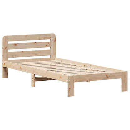 Bed Frame Without Mattress 90X190 Cm Single Solid Wood Pine