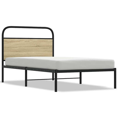 Bed Frame Without Mattress 90X190 Cm Single Sonoma Oak Engineered Wood