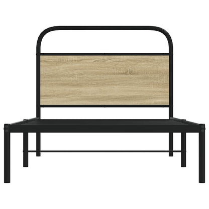 Bed Frame Without Mattress 90X190 Cm Single Sonoma Oak Engineered Wood