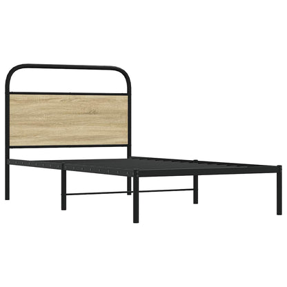 Bed Frame Without Mattress 90X190 Cm Single Sonoma Oak Engineered Wood