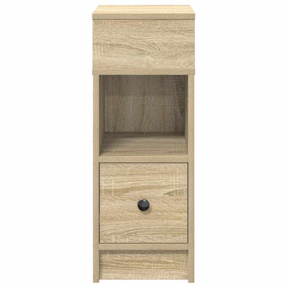 Bedside Cabinets 2 Pcs With Drawer Sonoma Oak 25X31X66 Cm