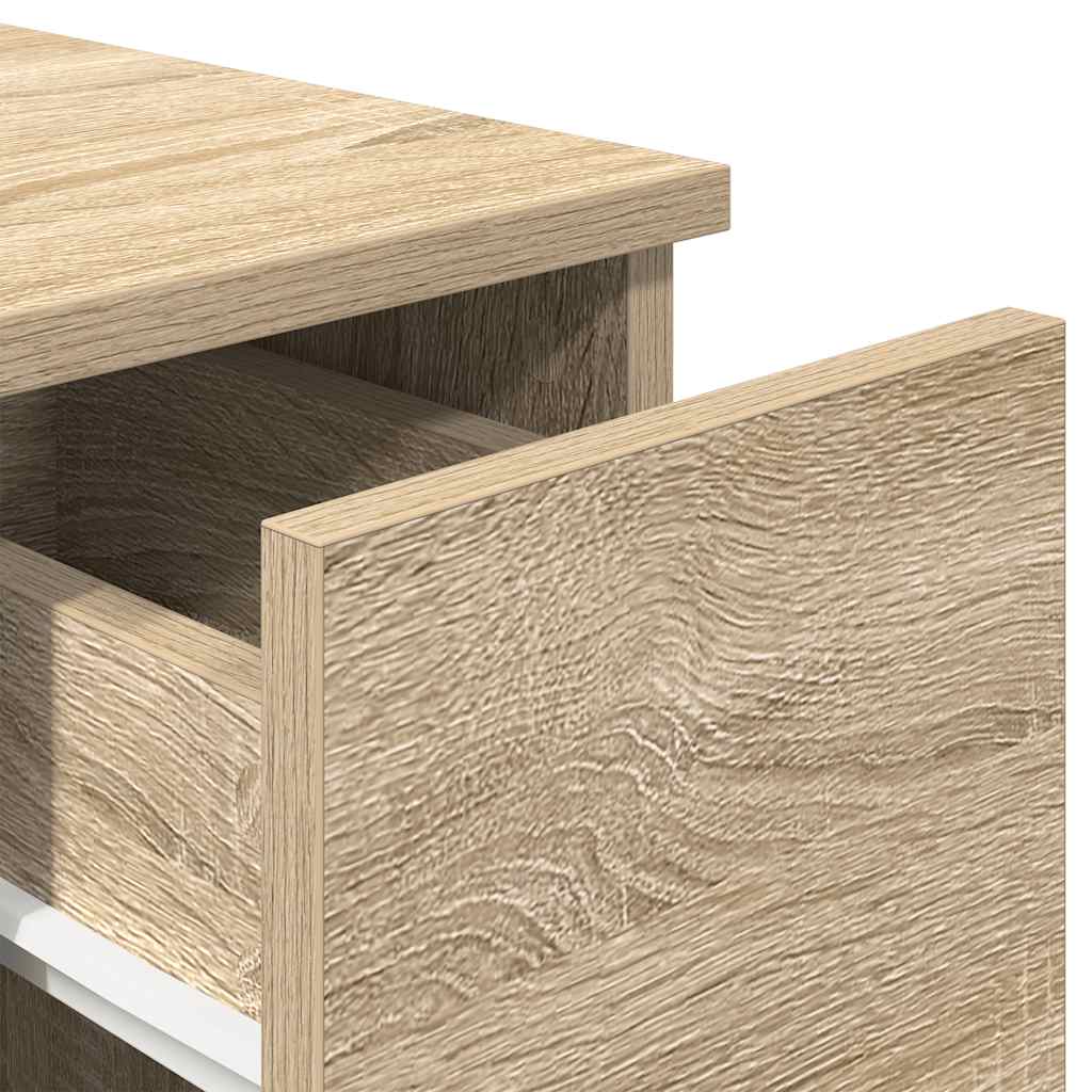 Bedside Cabinets With Drawer 2 Pcs Sonoma Oak 20X36X60 Cm