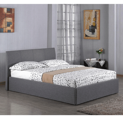 Purbeck Grey Fabric Storage Ottoman Bed with Gas Lift - Single