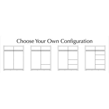 Contemporary Matt Grey Sliding Door Wardrobe with Ample Storage | Sliding | Matt Grey | LED Lighting, Shelves | 2 Doors | 120cm