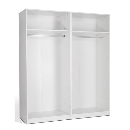 Contemporary White 4 Door Wardrobe with 4 Drawers - Ashburton Collection