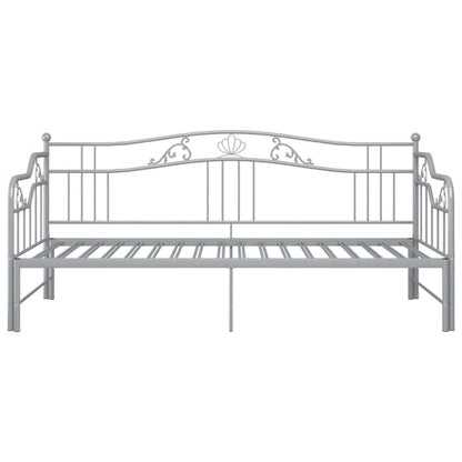 Grey Metal Frame Pull-Out Single Sofa Bed by FURCO - Space-Saving Design