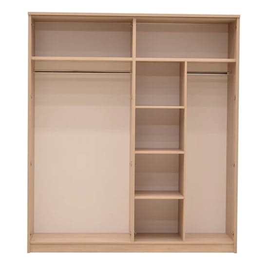 Canton 4-Door Wooden Wardrobe | Hinged | Sonoma Oak | Drawers | 4 Doors | 185cm