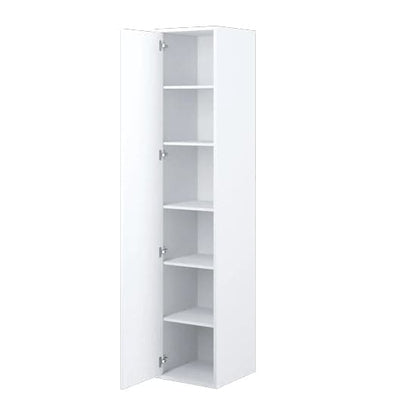 Crisp White High Gloss Wardrobe with Single Door and Ample Storage