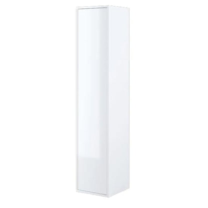Crisp White High Gloss Wardrobe with Single Door and Ample Storage