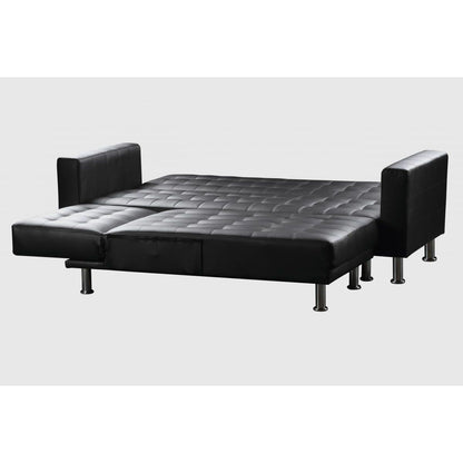 Bangor Corner Multi Functional Seamless Style Sofa Bed Leather Effect and PVC - Brown