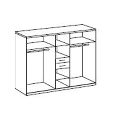Dakar 5 Door Mirrored Wardrobe in Oak & Graphite – Functional Storage & Modern Design by Furco