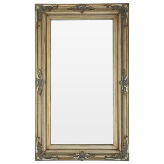 Antique Gold Framed Rectangular Wall Mirror for Bedroom and Living Room Decoration