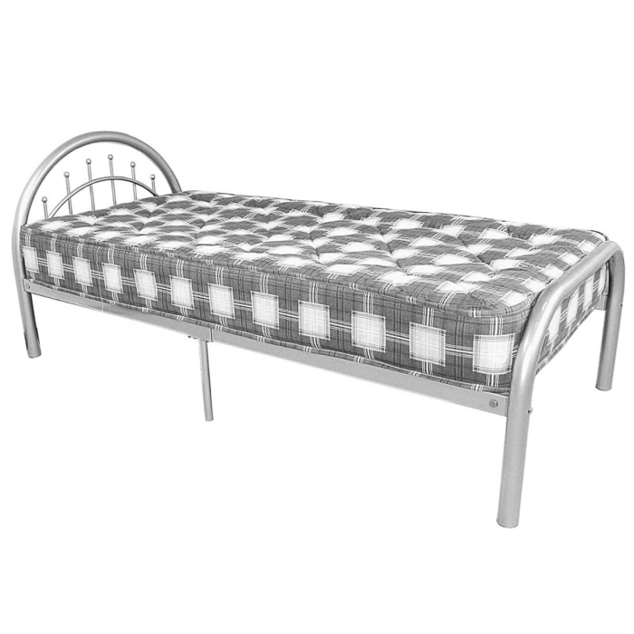 Sunrise Arch Headboard Single Bed Frame - Black Metal with Central Leg Support for Ultimate Stability - Nestium