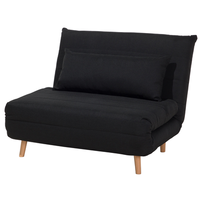 Compact Scandinavian Black Sofa Bed - 1 Seater Sleeper