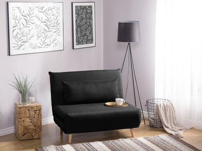 Compact Scandinavian Black Sofa Bed - 1 Seater Sleeper