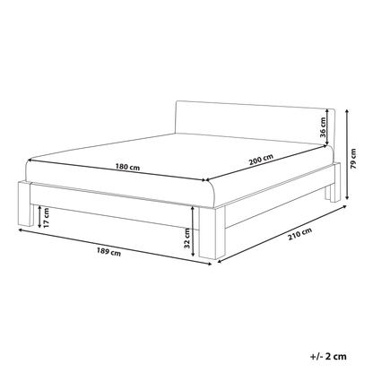 Minimalist Light Pine Super King Bed Frame with Slatted Headboard