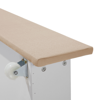 Beige Upholstered Super King Bed Frame with Storage Drawers