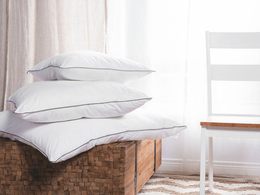 Allergy-Friendly Soft Cotton Bed Pillows - Set of 2, 50x60cm