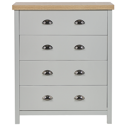 Scandinavian Grey Chest of Drawers with Soft Closing Mechanism