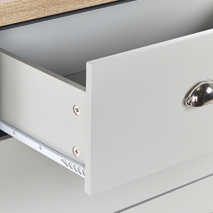 Scandinavian Grey Chest of Drawers with Soft Closing Mechanism