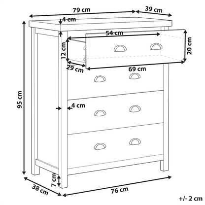 Scandinavian Grey Chest of Drawers with Soft Closing Mechanism