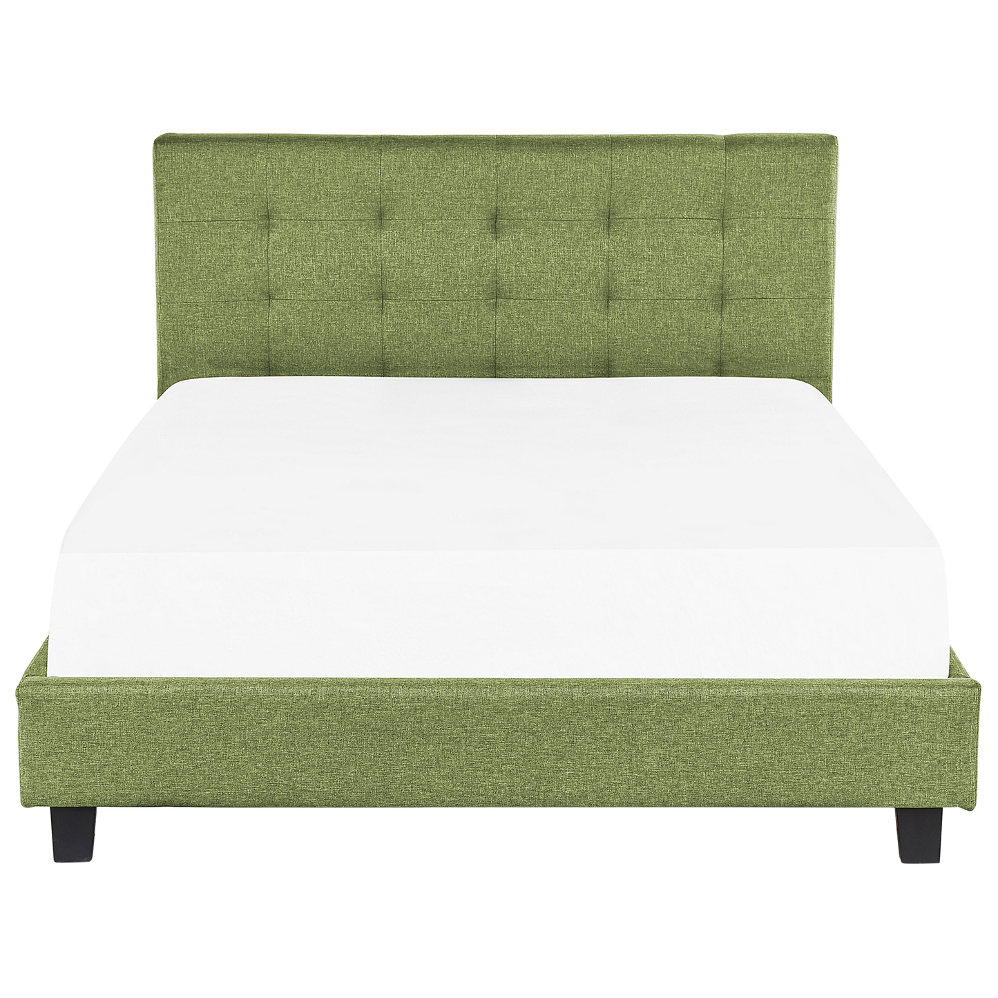 Luxurious Green Fabric EU King Size Waterbed with Padded Headrest