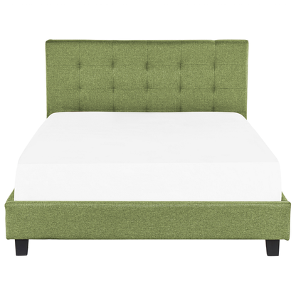 Luxurious Green Fabric EU King Size Waterbed with Padded Headrest