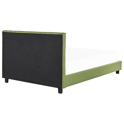 Luxurious Green Fabric EU King Size Waterbed with Padded Headrest