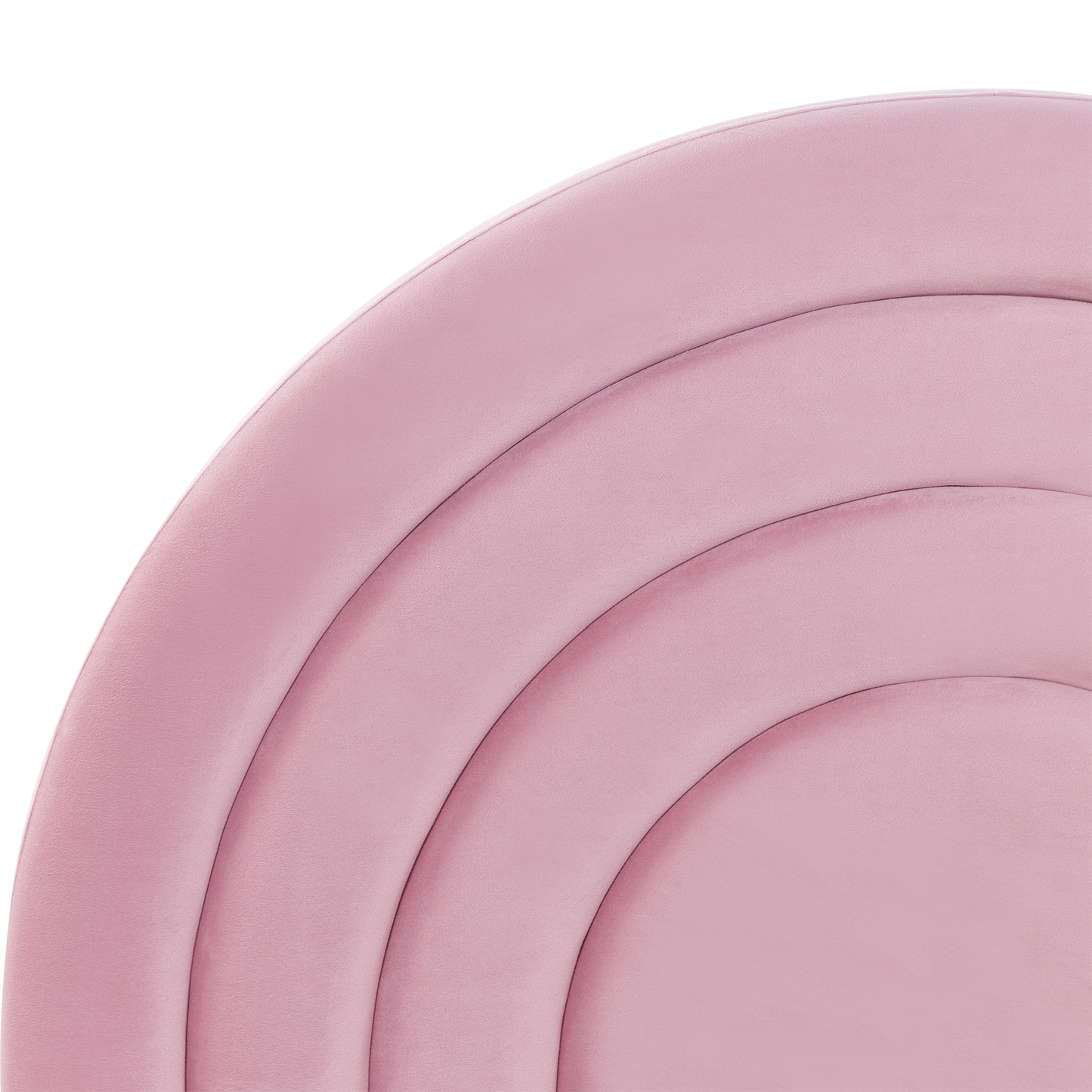Pink Velvet Ottoman Bed with Storage & Retro Half-Round Headboard