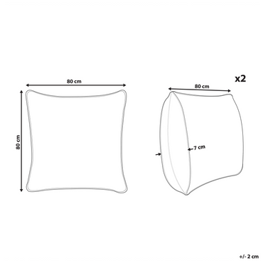 Luxury Hypoallergenic 80x80 cm Bed Pillows - Soft Support