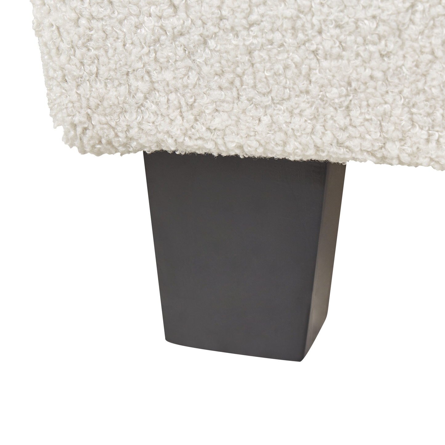 Luxurious Cream Boucle Super King Bed Frame - No Headboard