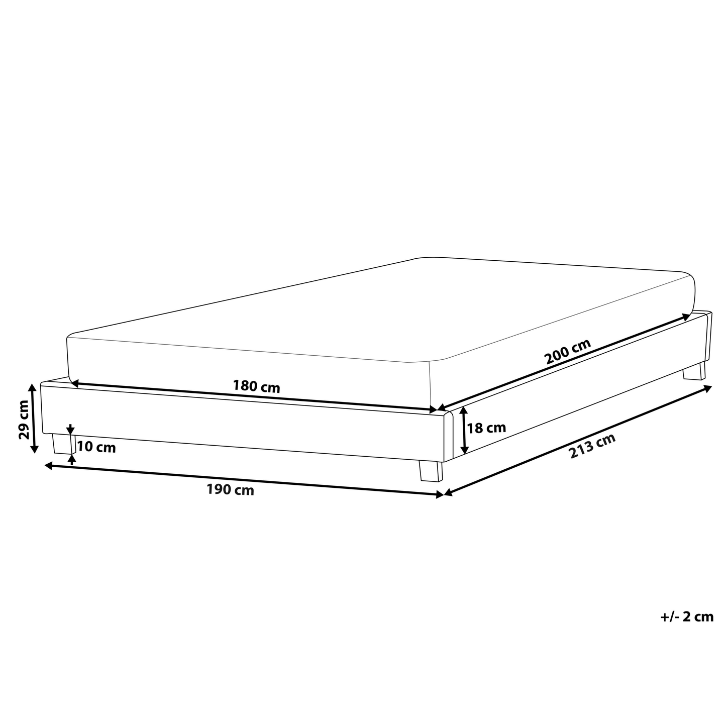 Luxurious Cream Boucle Super King Bed Frame - No Headboard
