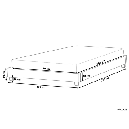 Luxurious Cream Boucle Super King Bed Frame - No Headboard