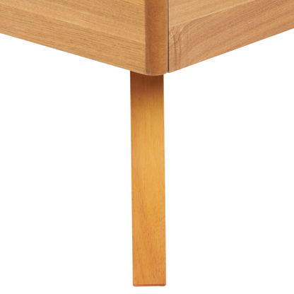 Scandinavian Minimalist Double Bed Frame in Light Wood MDF