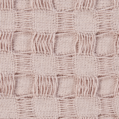 Elegant Pink Cotton Bedspread with Tassels - 150x200 cm