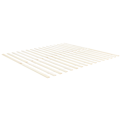 Minimalist Light Pine Super King Bed Frame with Slatted Headboard