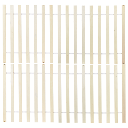 Minimalist Light Pine Super King Bed Frame with Slatted Headboard