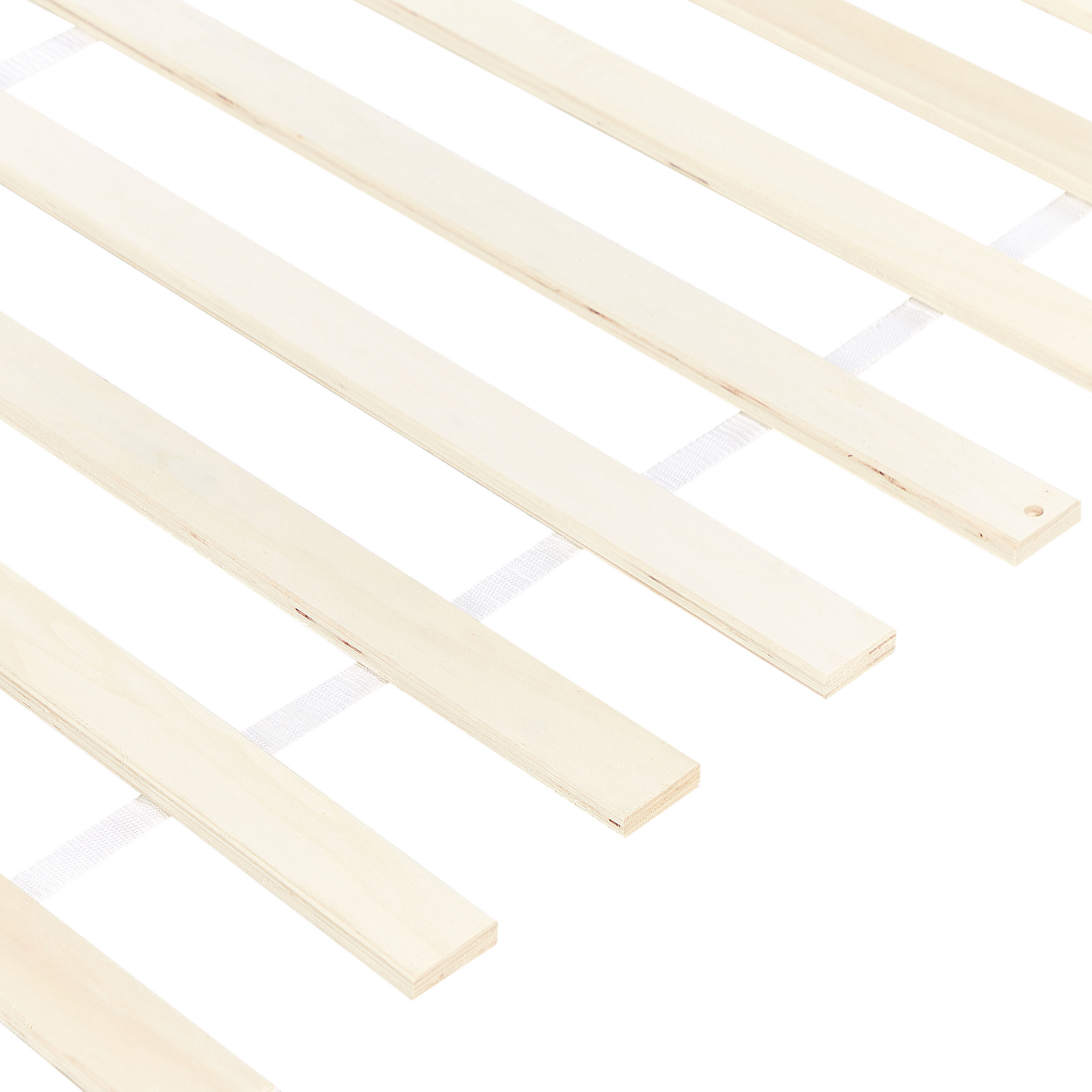 Minimalist Light Pine Super King Bed Frame with Slatted Headboard