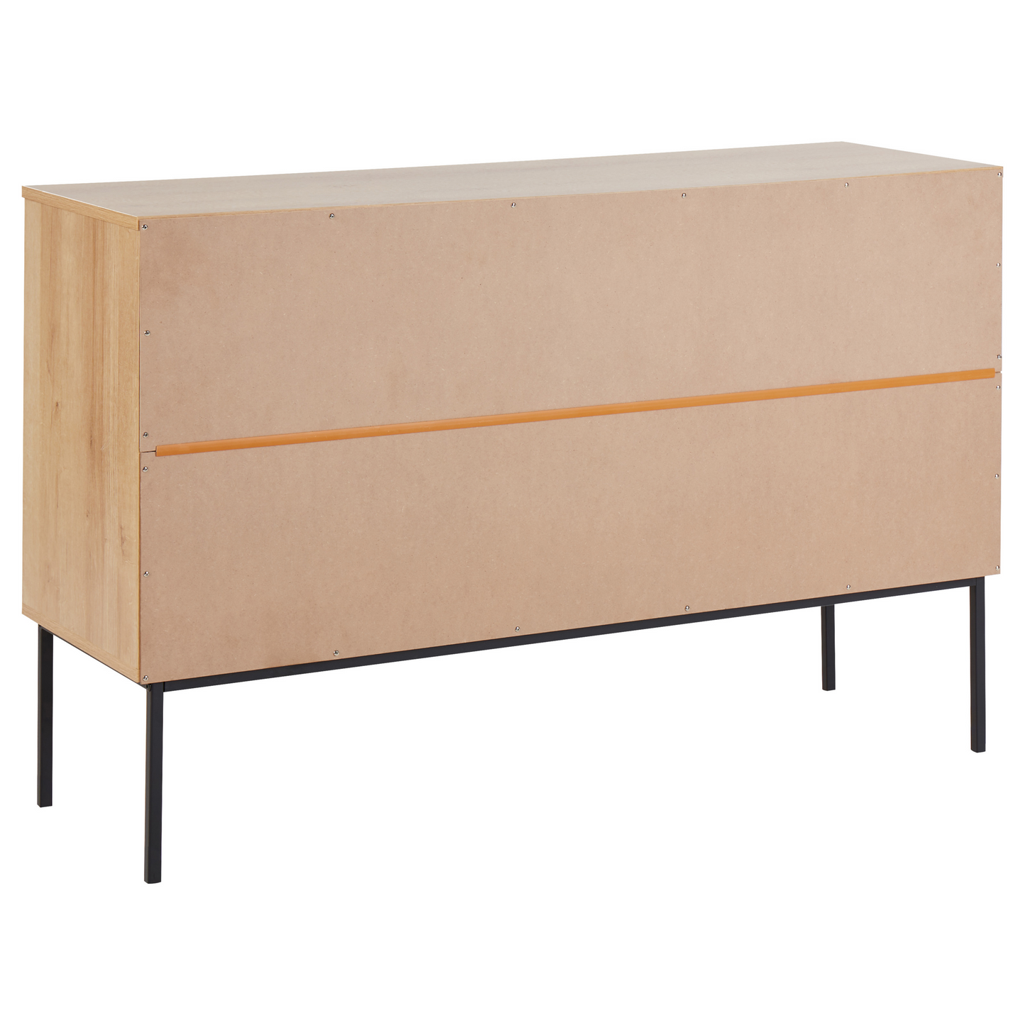 Boho Rattan 6-Drawer Chest with Metal Legs