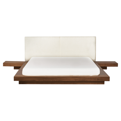Minimalist Japan Waterbed with Boucle Headboard - EU King Size