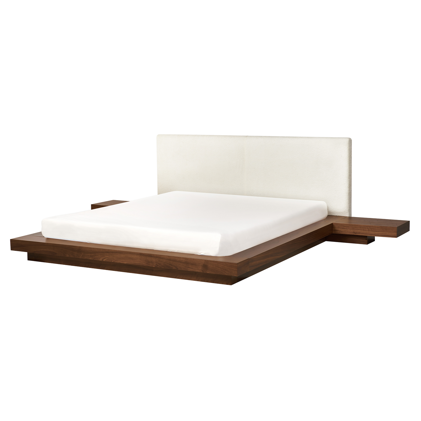 Minimalist Japan Waterbed with Boucle Headboard - EU King Size