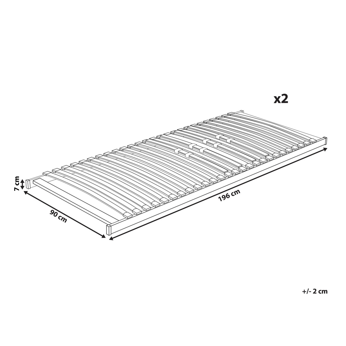 Super King Size Wooden Bed Frame with Sprung Slats