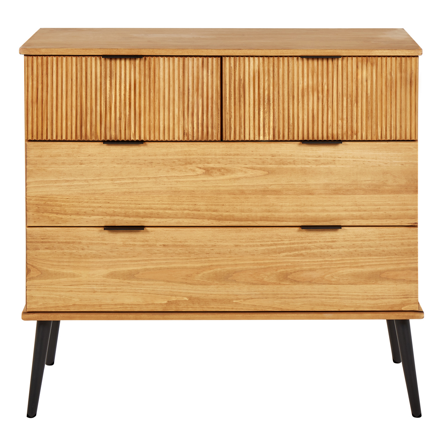 Modern 4-Drawer Pine Wood Chest for Stylish Living Spaces