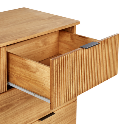 Modern 4-Drawer Pine Wood Chest for Stylish Living Spaces