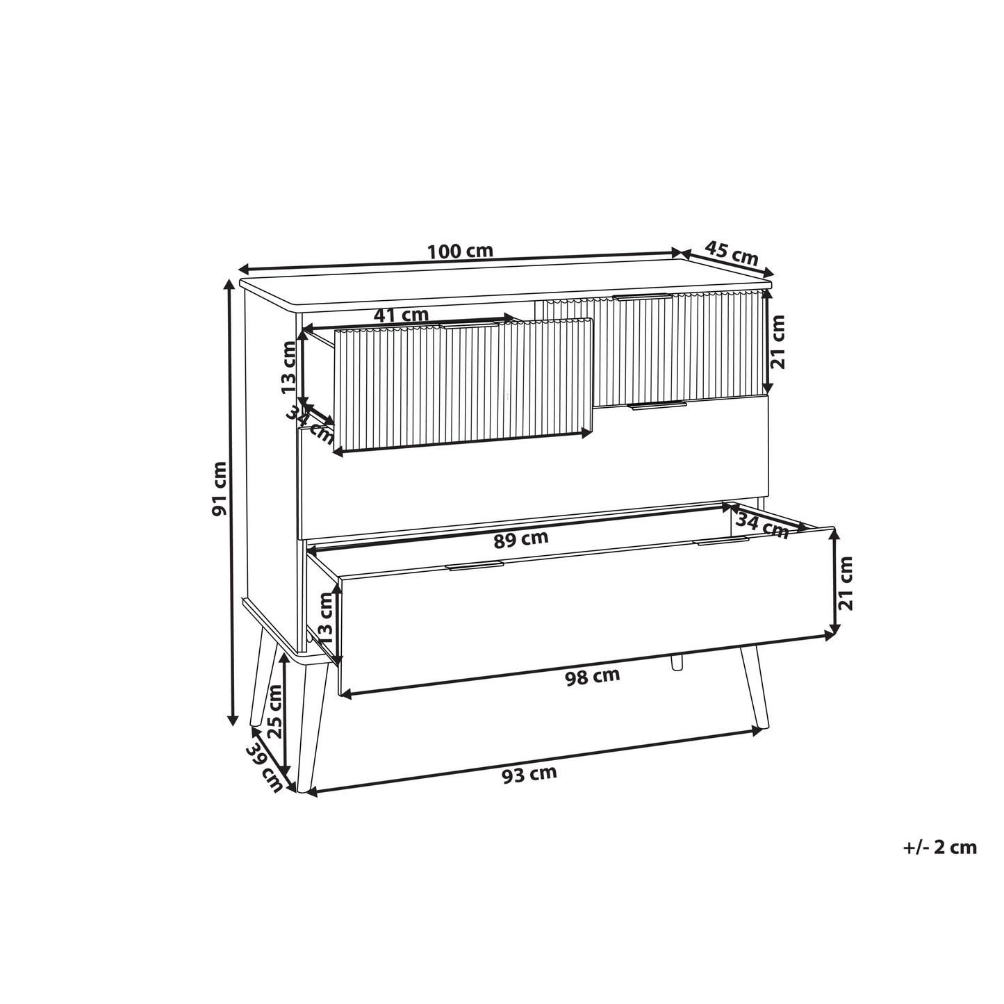 Modern 4-Drawer Pine Wood Chest for Stylish Living Spaces