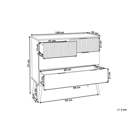 Modern 4-Drawer Pine Wood Chest for Stylish Living Spaces